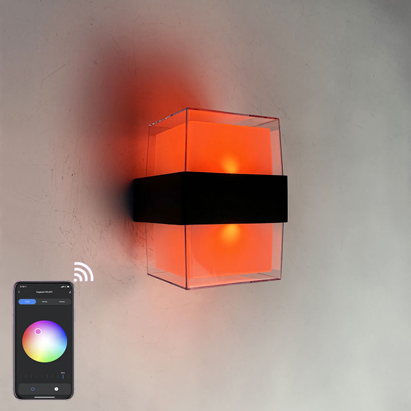 2023 intelligente wandlamp LED intelligente wandlamp IP65 waterdichte kleurrijke modieuze decoratieve wandlamp Tuya