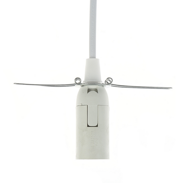 1.8m Netsnoer Kabel met Dimmer AAN UIT Schakelaar Metalen Clip E14 E27 Lampvoet Hanglamp Houder Socket Stekkersnoer voor Salt Rock light