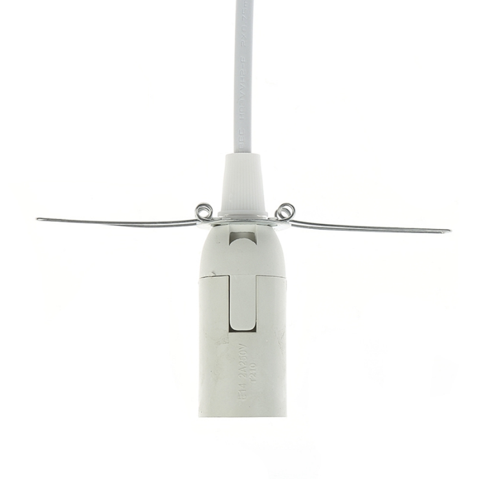 1.8 m Netsnoer Kabel met Dimmer AAN UIT Schakelaar Metalen Clip E14 E27 Lampvoet Hanglamp Houder Socket Stekkersnoer voor Salt Rock Lamp