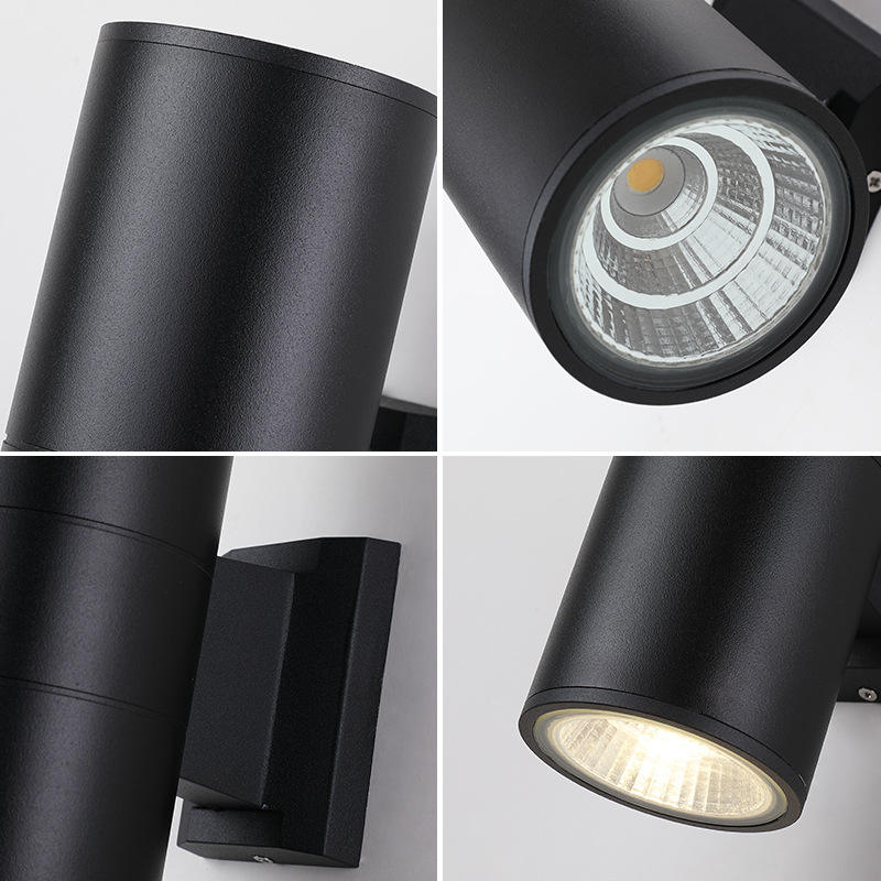 5W 12W COB Up Down Dual-Head Outdoor Led Wandlamp Wandlamp Cilinder Binnen Balkon Armatuur Waterdicht IP65 Verandalamp