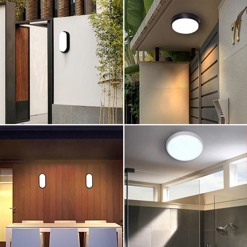 Buitenlicht LED-plafond Anti-vochtbestendig licht Buiten Binnenplaats Villa Gang Balkon Licht Badkamer Inductietrap
