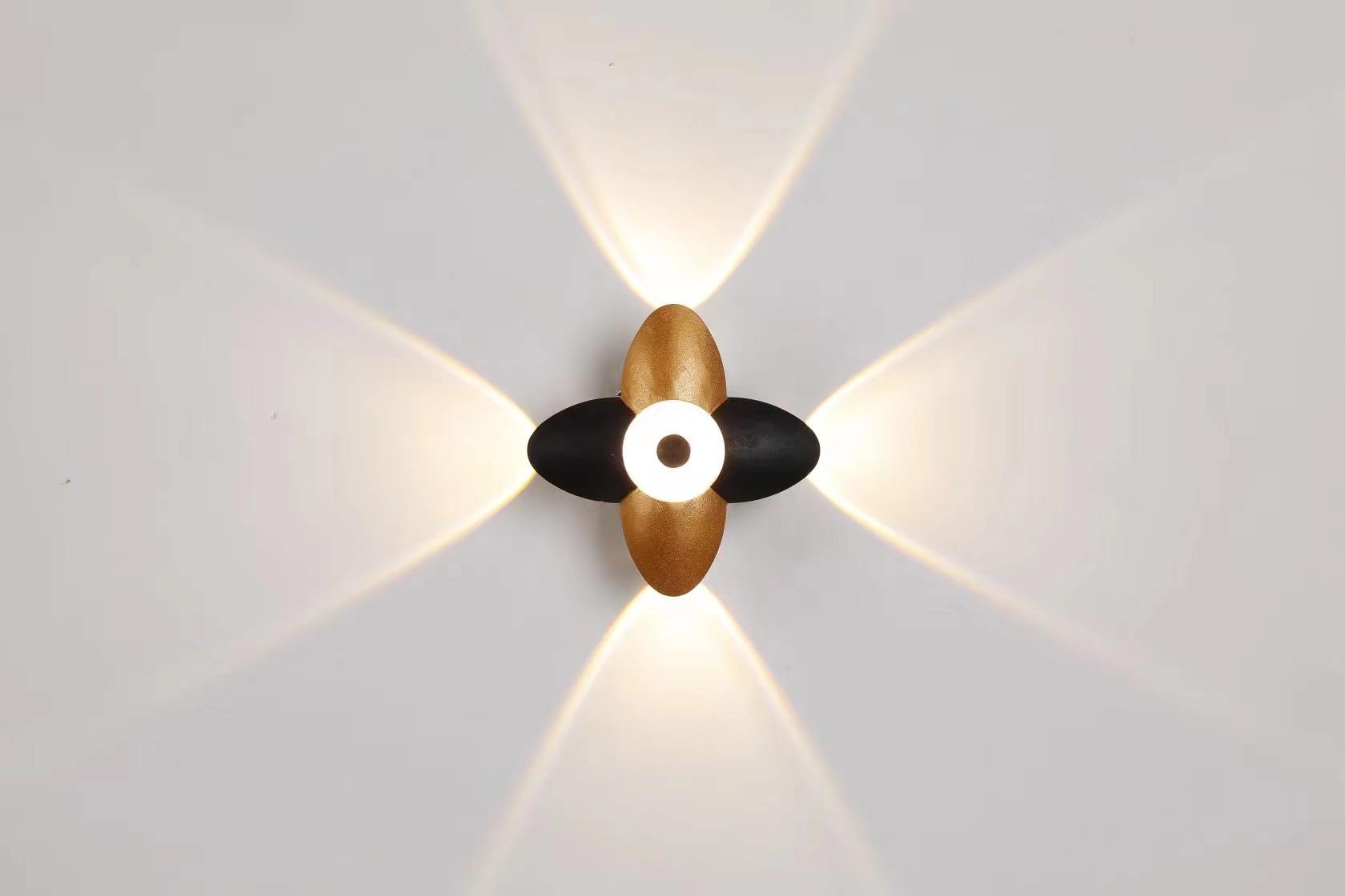 Moderne zwarte waterdichte wandlamp aluminium wandkandelaar 2 licht buiten wandlamp decoratie voor tuin omhoog en omlaag