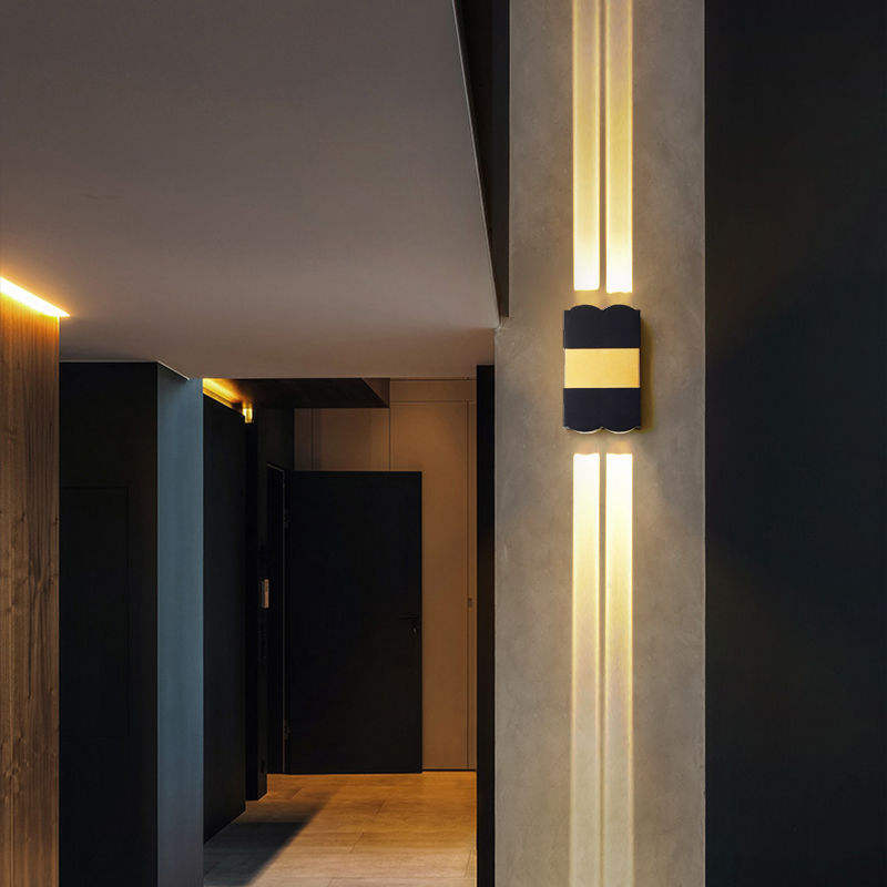 12W Up En Down Wandlampen Goud Zwart Led Aluminium Wandlamp Led Wandlamp Voor Slaapkamer Woonkamer gang Opzij Verlichting