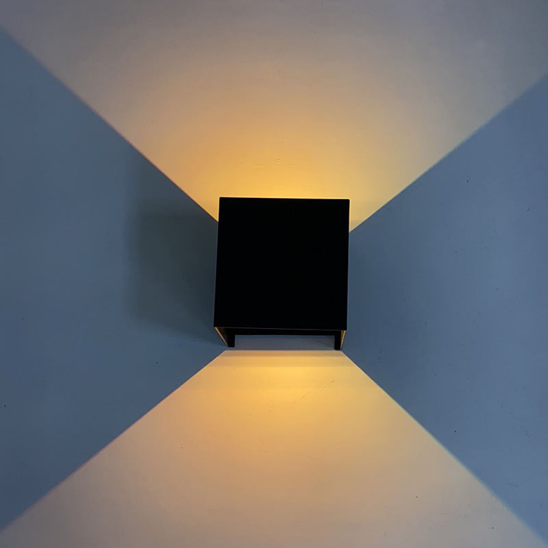Buiten waterdichte Ip65 vierkante zwart wit 20w moderne led wandlampen voor tuin