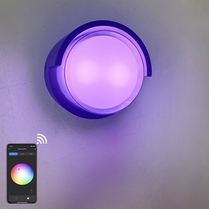 Ronde transparante schaal 9W APP-verlichting Acryl waterdichte wandlamp voor tuindecoratie met fabrieksprijs kamerverlichting