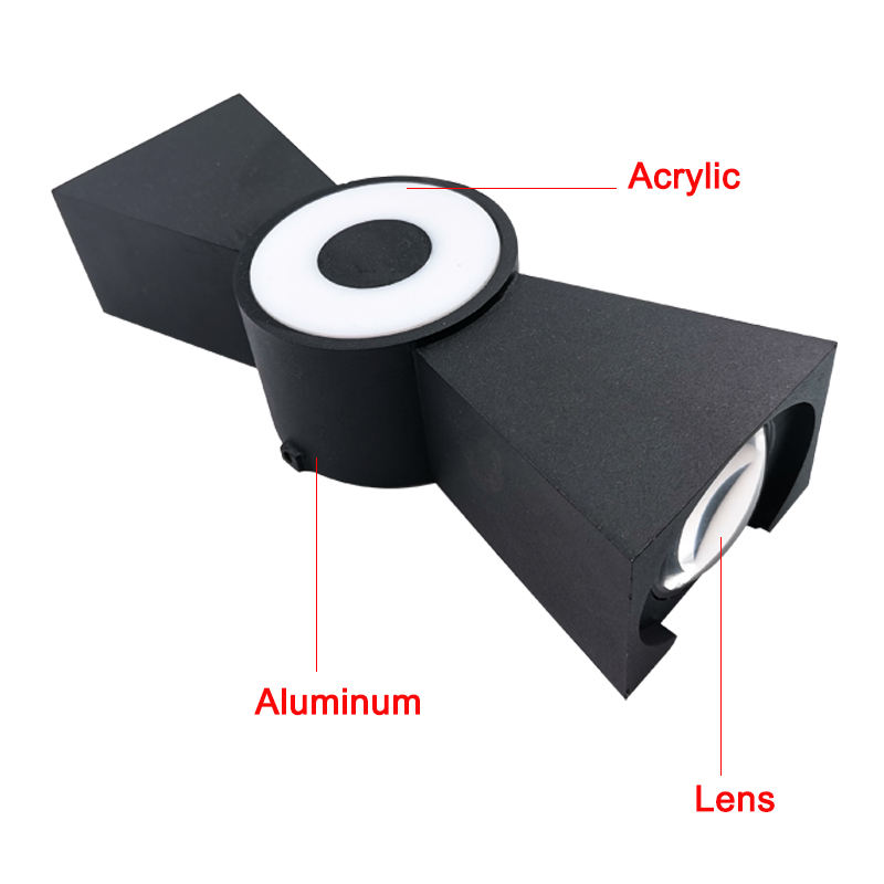 6W Led Waterdicht Outdoor up en down verlichting tuin Hoornvorm IP65 loft wandlamp buiten led wandkandelaar modern