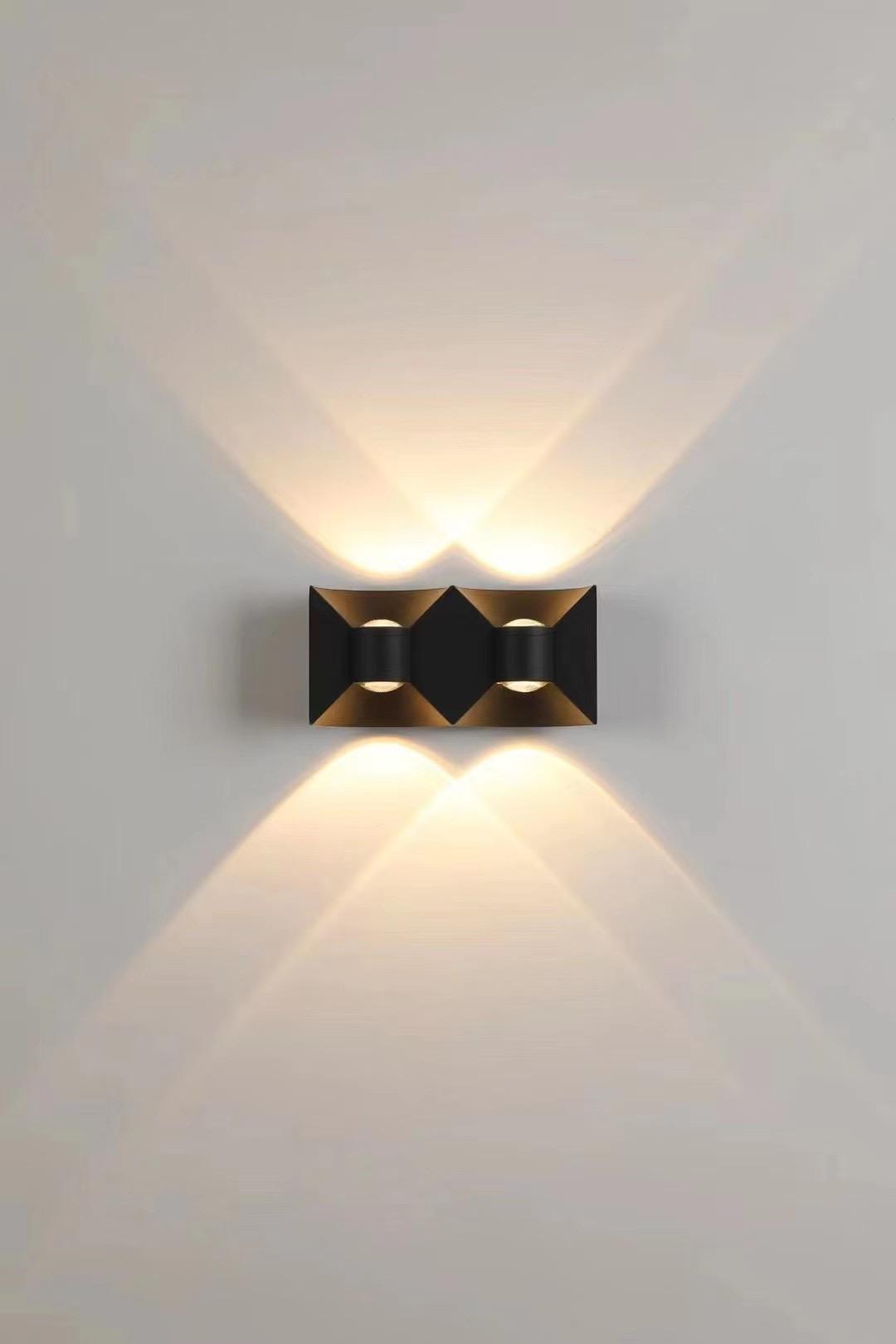 6W Boog Wandlamp Waterdichte LED Wandlamp Fabriek Prijs Zwart-wit Behuizing Tuin Huishoudelijke Decoratieve Verlichting