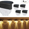 Warm Wit + RGB LED Solar Lamp Path Trap Outdoor Tuinverlichting Zonne-energie Balkon Licht Decoratie voor Patio Trap Hek goederen