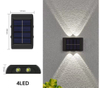  6LED op en neer zonne-wandlamp buitendecoratie tuin binnenplaats huis wandlamp waterdichte lichtgevende buitenartikelen