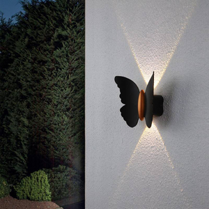 6W prachtige vlindervormige buitenwandlamp IP65 waterdichte wandlamp voor tuindecoratie gangpad beugellicht