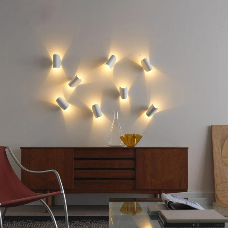G4 lamphouder Italiaanse Minimalistische Wandlamp Slaapkamer Nachtkastje wandlamp Woonkamer Creatieve Roterende Art Hotel Wandlamp Nordic