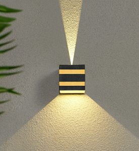 Outdoor Lampen 10W Led Wandlamp Ip65 Zwart Decoratieve Veranda Tuin Huis Waterdichte Lampen Moderne Aluminium Bakken