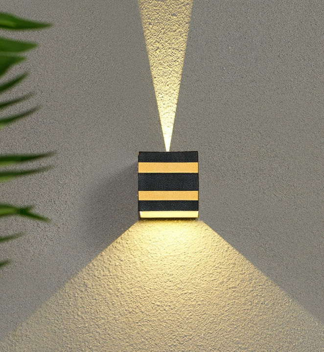 Outdoor Lampen 10W Led Wandlamp Ip65 Zwart Decoratieve Veranda Tuin Huis Waterdichte Lampen Moderne Aluminium Bakken