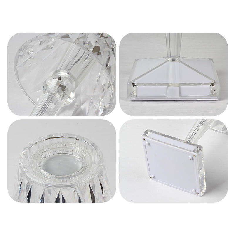 Crystal Led Lamp Touch Control Bureaulamp Crystal Desk Lamp RGB met Afstandsbediening Bureaulamp Crystal Charge LED Lamp Projector Romantisch 16 Kleuren Nachtlamp