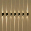 6W moderne led zwarte shell beam light waterdichte wandlamp en nachtlampje voor buiten op en neer wandlampen voor thuis