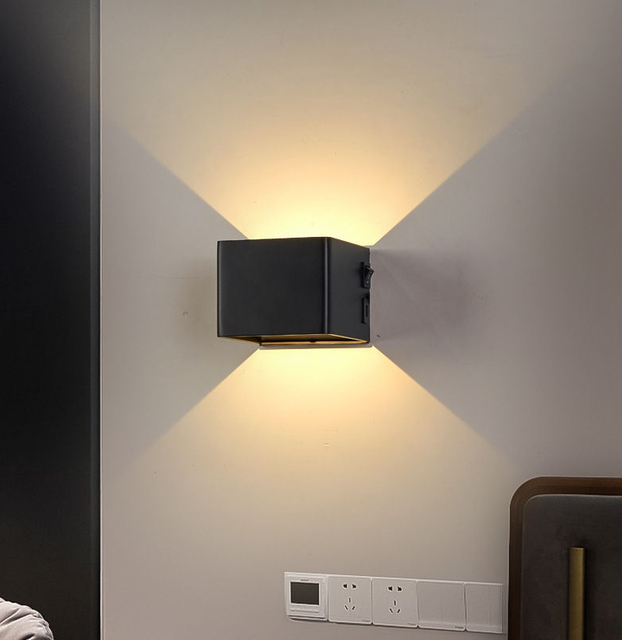 USB Opladen Draadloze Wandlampen LED RGB Dimbare Afstandsbediening Indoor Wandlamp voor Slaapkamer Nachtkastje Home Decor Sfeer