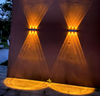 LED-lamp op zonne-energie wandlamp buiten veranda tuin waterdichte wandlamp omhoog en omlaag lichtgevend