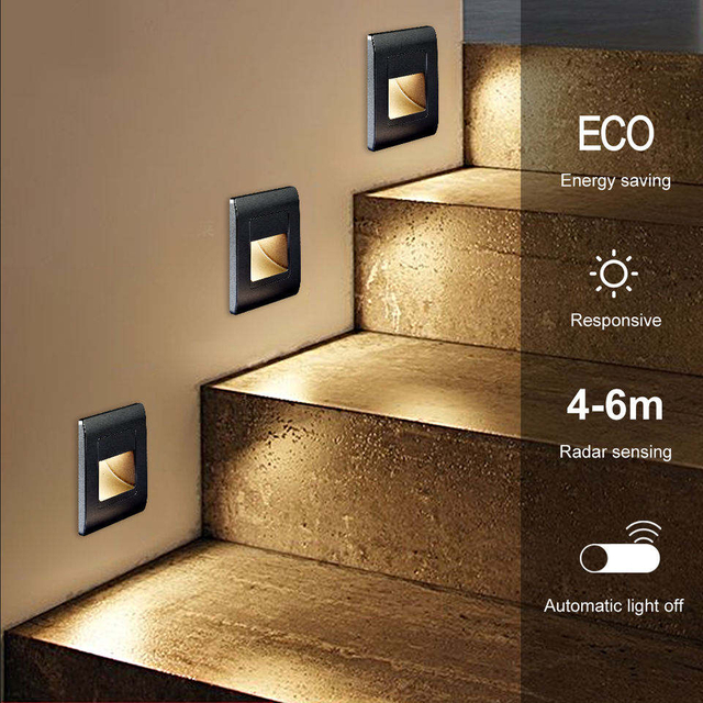 Verzonken Begraven Vloerlamp Traptrede Licht Led Stap Verlichting AC85-265v Waterdichte IP54 LED Outdoor Indoor Stap Verlichting Led Verlichting voor Trappen