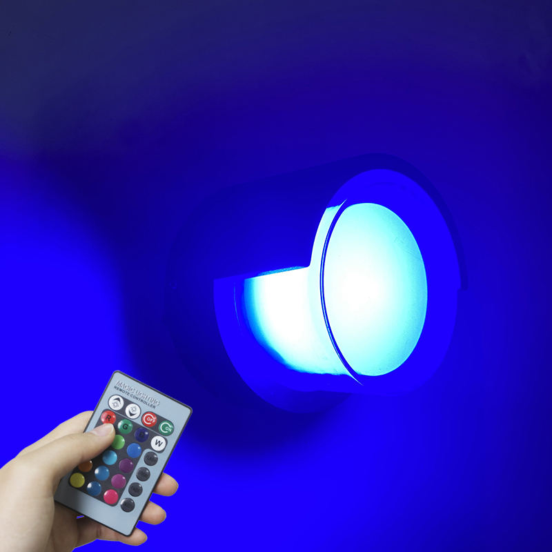 Nieuwe acryl waterdichte wandlamp rond warm licht koud licht RGB met controller decoratie moderne wandlamp