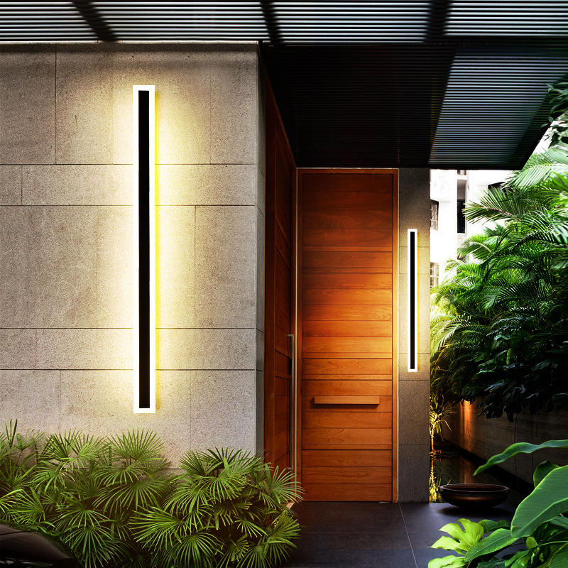 LED Aluminium Moderne Tuin Rechthoekige waterdichte wandlamp
