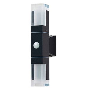 Moden waterdichte buitenwandlamp PIR bewegingssensor wandlamp Tuin veranda voordeur zwart aluminium lamphuis