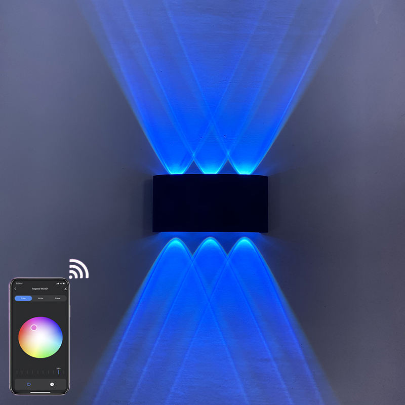 Indoor Wandlamp APP Afstandsbediening Bluetooth-compatibel Dimbare LED Wandlamp RGBW Gebruikt Voor Vakantie Decoratie AC85-265V