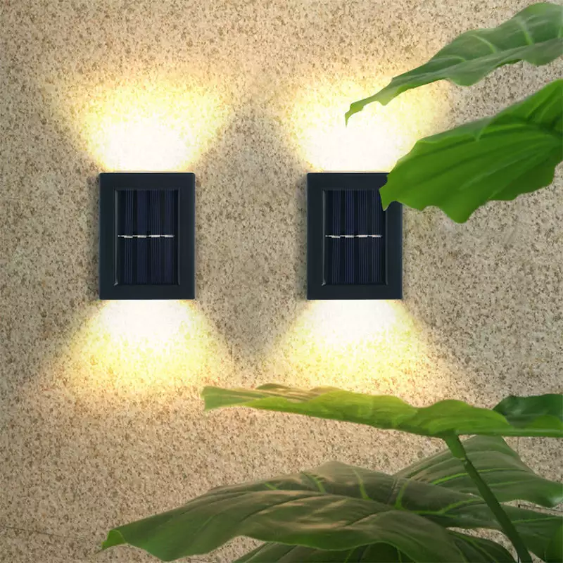 Wandlamp op zonne-energie buiten waterdicht IP65 op en neer trap wandlamp LED-nachtlampje op zonne-energie