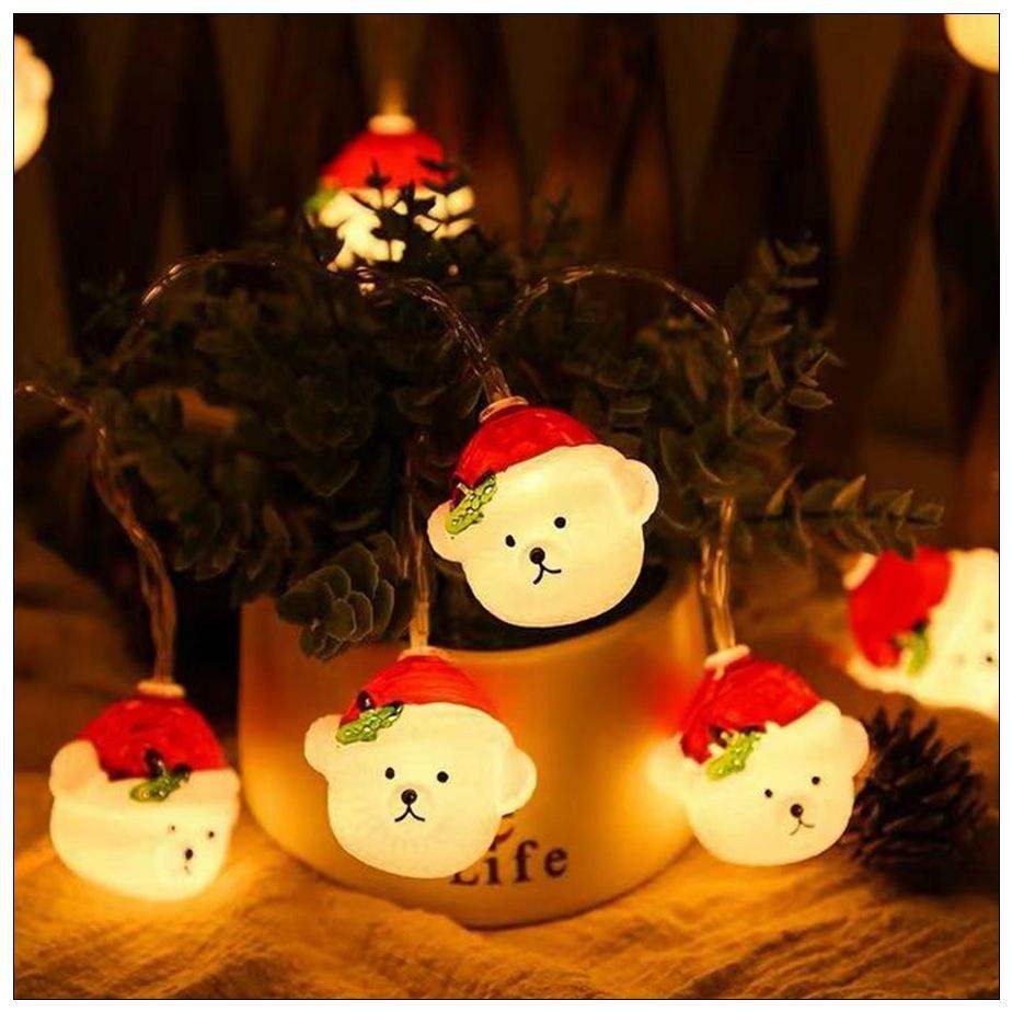LED Kerstversiering Licht Nieuwjaar Room Decor Garland Holiday Ornaments Outdoor Garden Decor String Lamp Santa Claus Lights