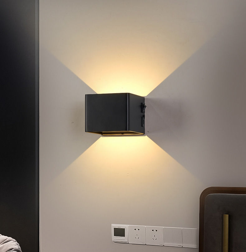 USB Oplaadbare Wandlampen Thuis Indoor Bewegingssensor Verlichting Slaapkamer Bedlampje Gang Trap Decor Verlichting Wandlamp
