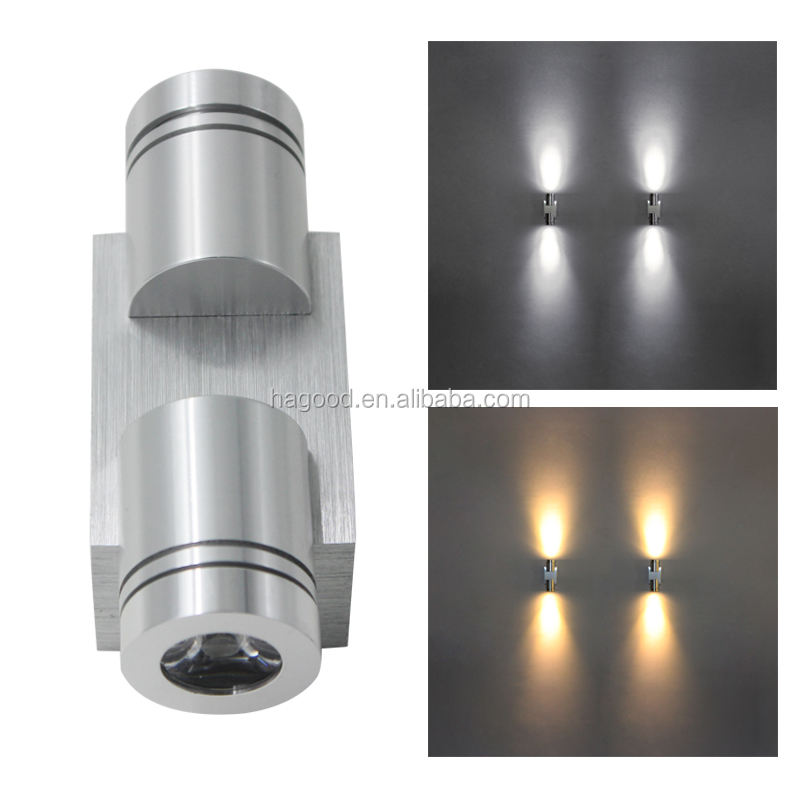 2x1W AC85-265V Aluminium Moderne LED Wandlampen Wandlamp Blaker Spiegel Licht voor Indoor Wanddecoratie Of Verlichting