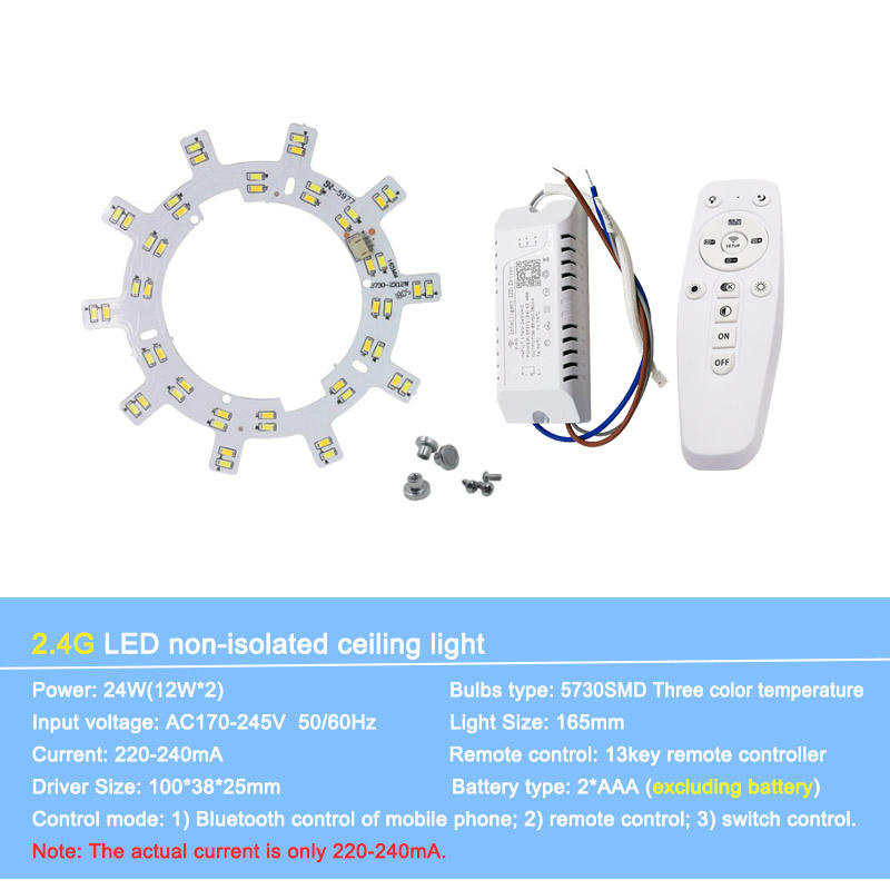 Smart 2.4G vervangende lichtbron oppervlak voor afstandsbediening kroonluchter plafond led-down light Plafondlamp controller