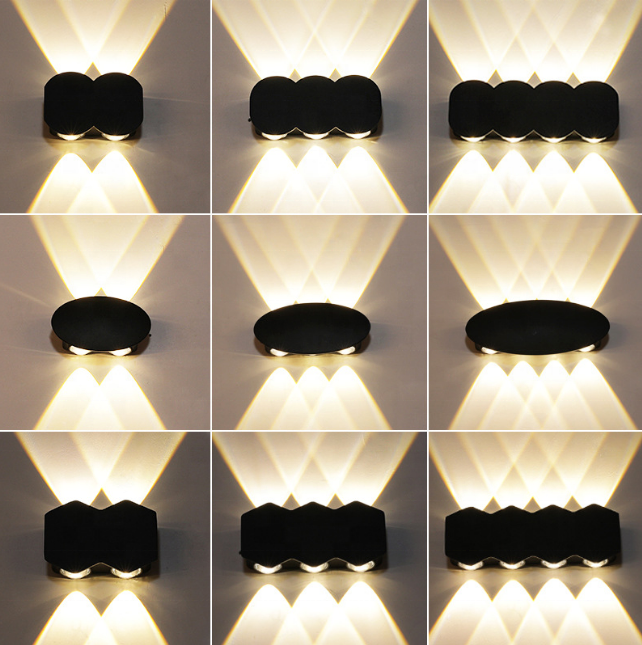 Moderne LED-wandlamp Up en Down Lighting Cube Sconce Lamp Armatuur Mount Indoor Outdoor Home Room Slaapkamer Hotel Verlichting Decoratie