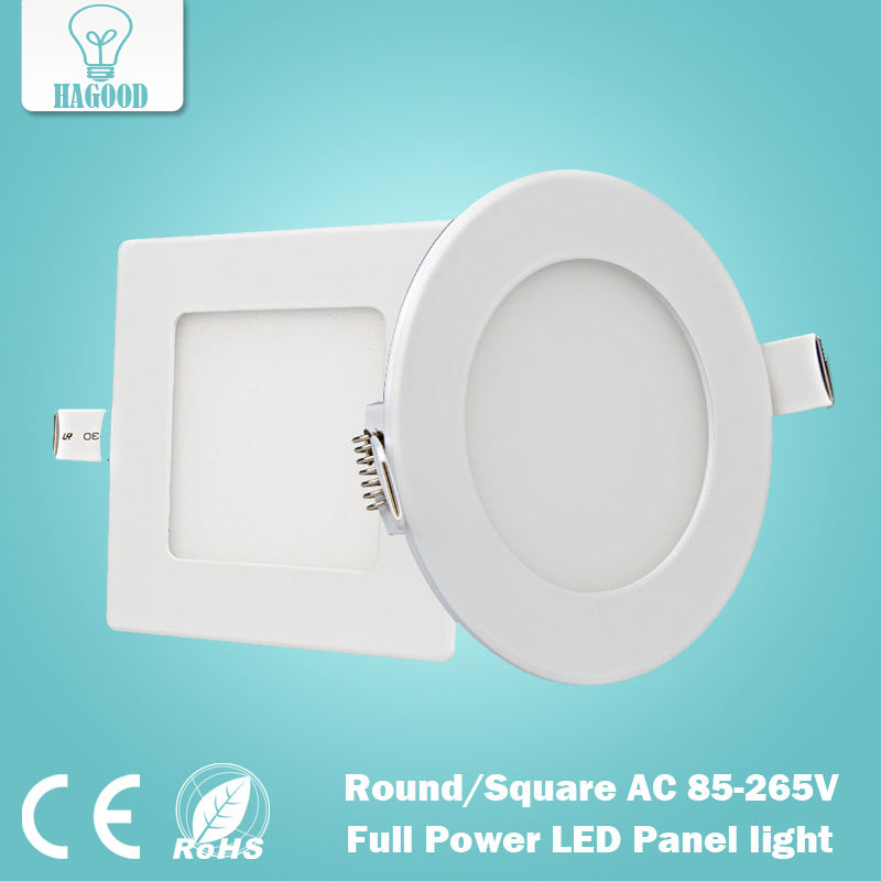 Ultra Dunne Led-paneel Downlight echte volledige watt 3W 4W 6W 9W 12W 15W 18W 24W Ronde/Vierkante LED Plafond Inbouwlamp
