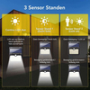 Solar Buitenlamp met Bewegingssensor - 97 LED's - Wit Licht - Solar Tuinverlichting - IP65 Waterdicht - Voor Tuin / Wandlamp