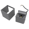 Grijze IP65 verstelbare wandgemonteerde LED wandlamp buiten Cube Sconce Lighting