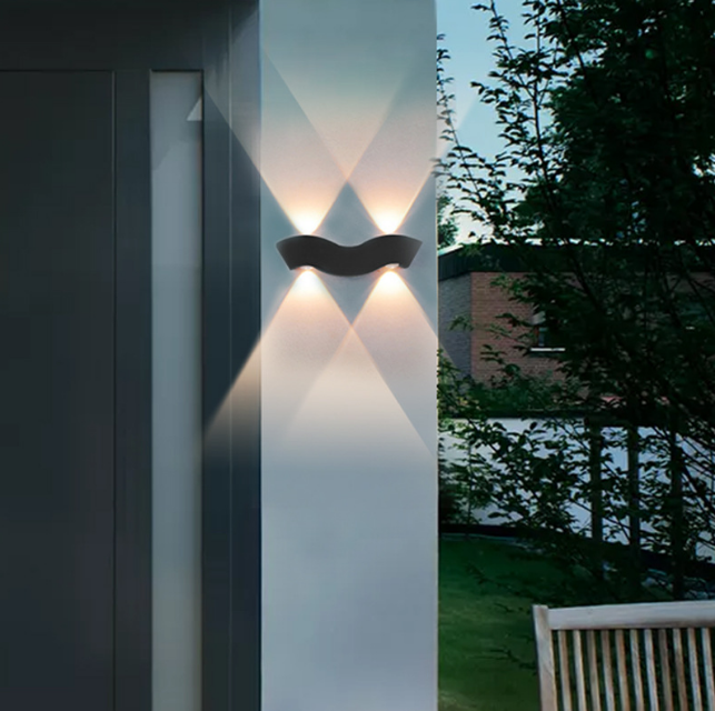 4W Hagood nieuwe baard wandlamp waterdicht IP65 buitenverlichting op en neer moderne led wandlamp