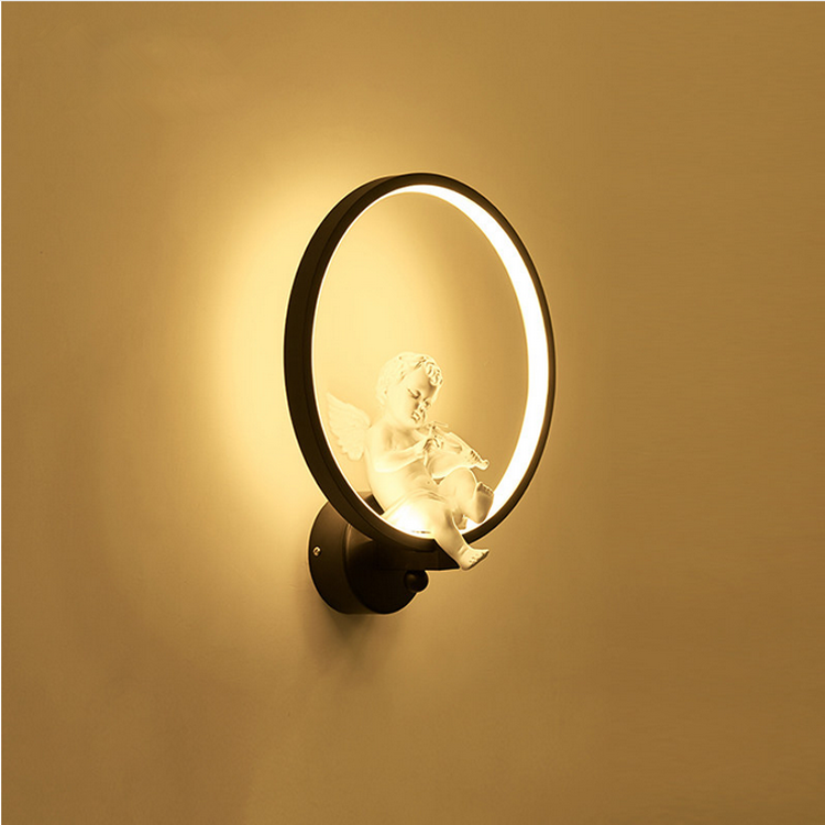 Nieuwe aankomst moderne led blaker fancy wandlamp kunst ringlicht muurbevestiging voor hotelverlichting binnen