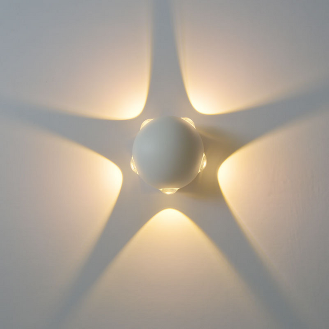 10W creatieve ronde LED-buitenwandlamp Corridor Vijfzijdige lichtgevende wandlamp