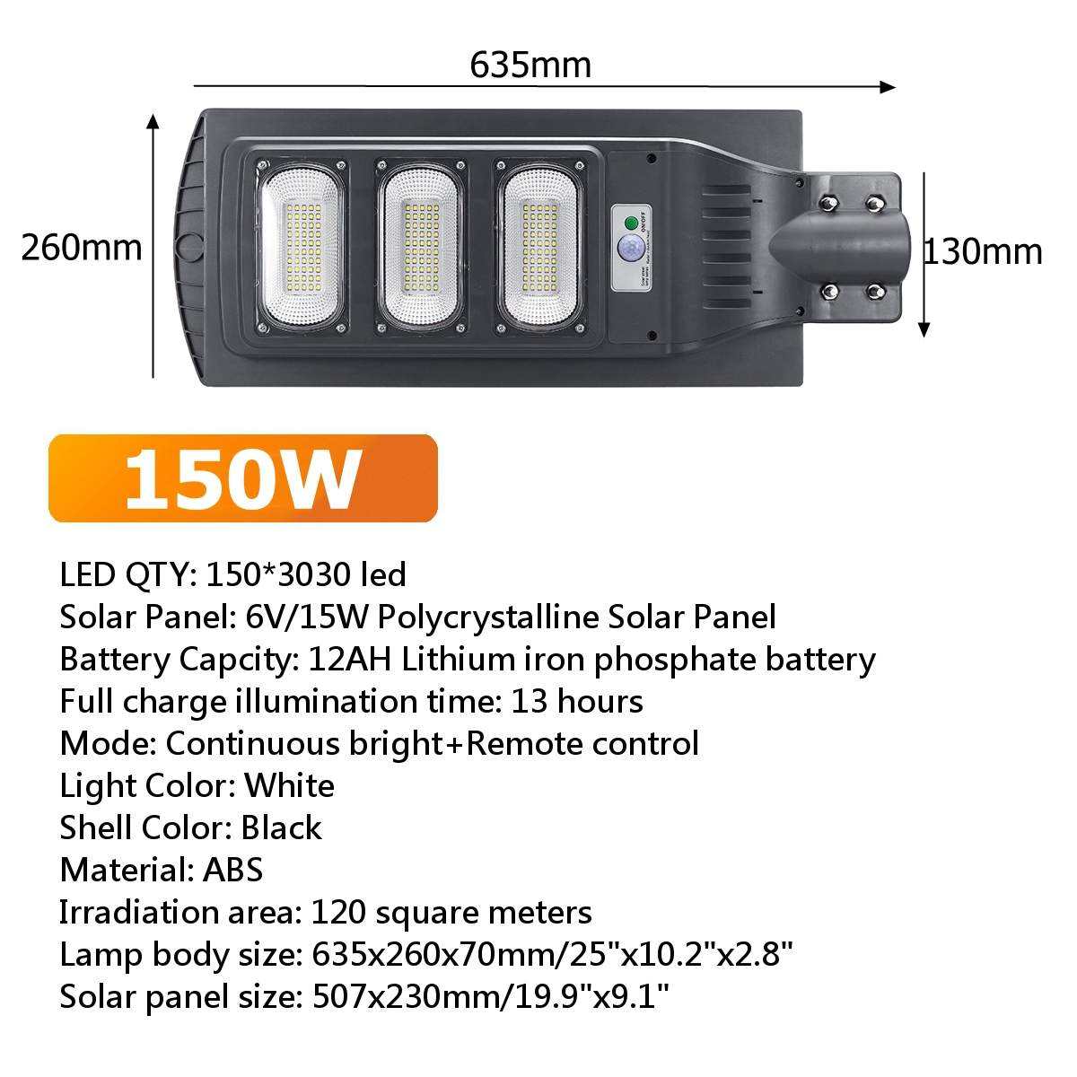50-300W straatlantaarn op zonne-energie indoor solar lamp zonne-energie lampen op zonne-energie lamp lamparas solar Geïntegreerde alles-in-één straatlantaarn op zonne-energie