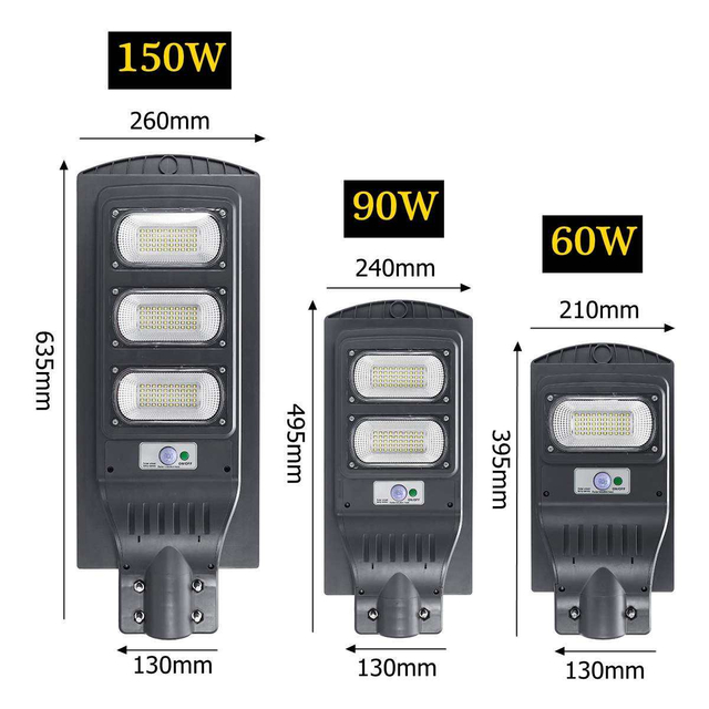 50-300W straatlantaarn op zonne-energie indoor solar lamp zonne-energie lampen op zonne-energie lamp lamparas solar Geïntegreerde alles-in-één straatlantaarn op zonne-energie