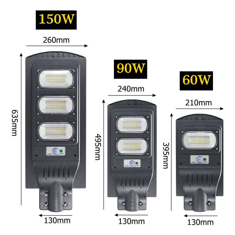 50-300W straatlantaarn op zonne-energie indoor solar lamp zonne-energie lampen op zonne-energie lamp lamparas solar Geïntegreerde alles-in-één straatlantaarn op zonne-energie