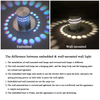 Poreuze LED-plafond-wandlamp met afstandsbediening voor aan het plafond gemonteerde RGB-wandlamp Kleurrijke verschillende scènes IR-afstandsbediening
