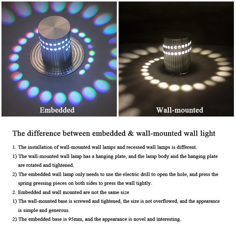 Poreuze LED-plafond-wandlamp met afstandsbediening voor aan het plafond gemonteerde RGB-wandlamp Kleurrijke verschillende scènes IR-afstandsbediening