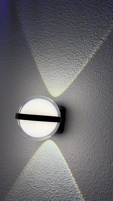 Kristallen bol wandlamp Led wandkandelaar Transparante wandlamp Op en neer licht Wandlamp Buiten wandkandelaar Moderne buiten led schans Buiten schansen Lowes