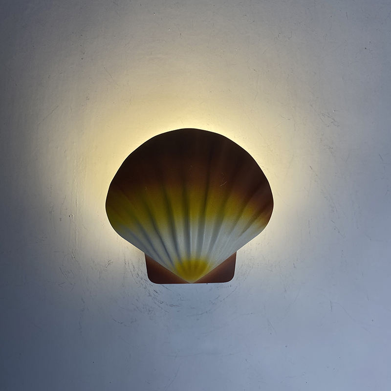 2023 Tropische stijl RGB 5W shell waterdichte buitenwandlamp Kleine gangpad wandlamp voor tuinbinnenplaats decoratie