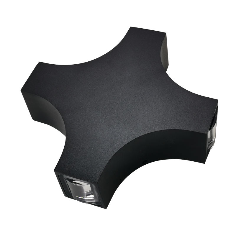 Waterdichte IP65 LED buitenwandlamp 12W Cross Star 4 zijverlichting voor tuindecoratie