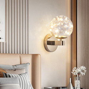 6W kleine hot-selling sterrenhemel wandlamp smeedijzer geplateerd glas voor gebruik binnenshuis