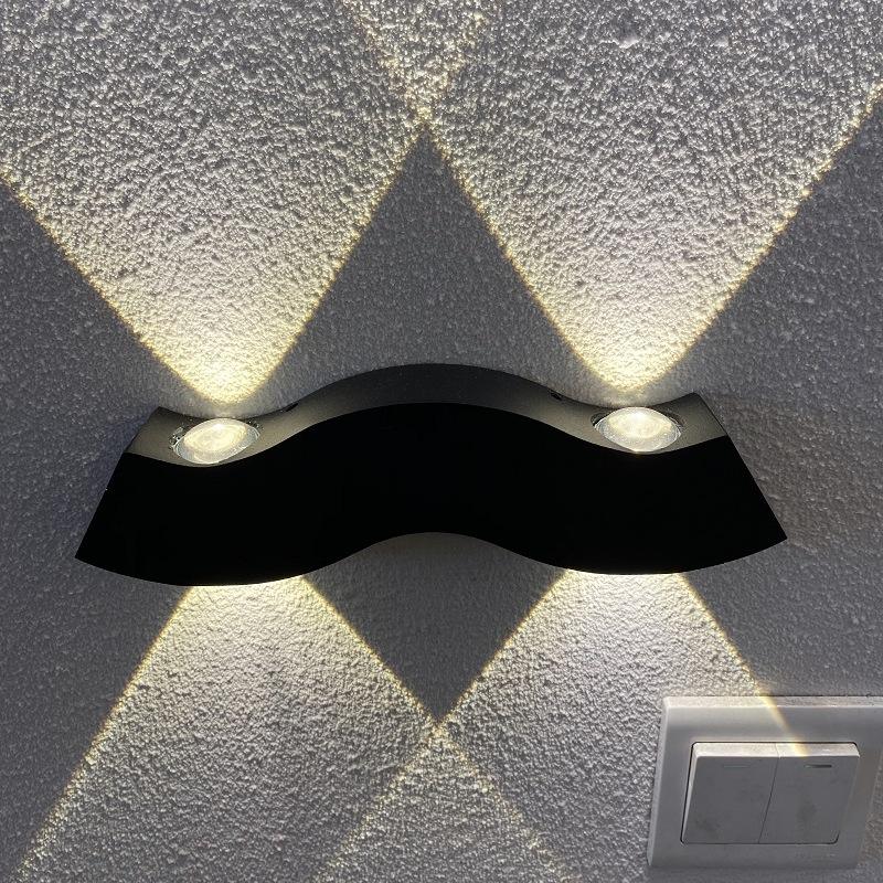Decoratieve led light wandlamp met 4 baarden en outdoor nachtlampje led decoratieve wandlamp waterdicht