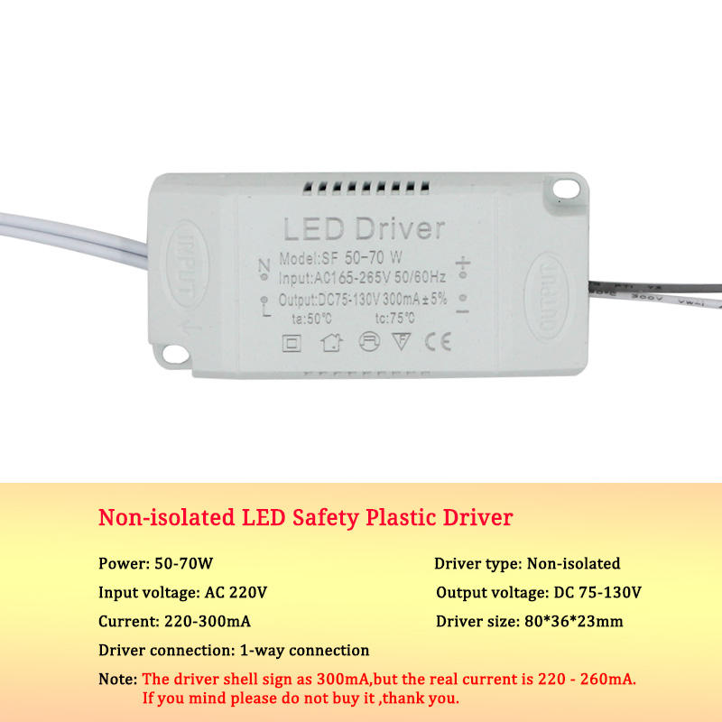 8-120w LED-voedingsadapter voor AC220V niet-geïsoleerde transformator LED-driver heeft een hoog vermogen en is van goede kwaliteit.