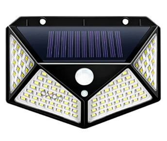 100LED zonne-wandlamp binnenplaats vierzijdige lichtgevende zonnelamp menselijk lichaam inductie waterdichte buitenlamp